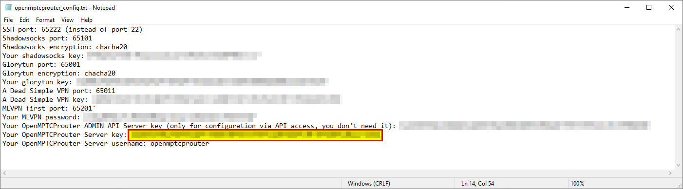 Sample openmptcprouter_config.txt file